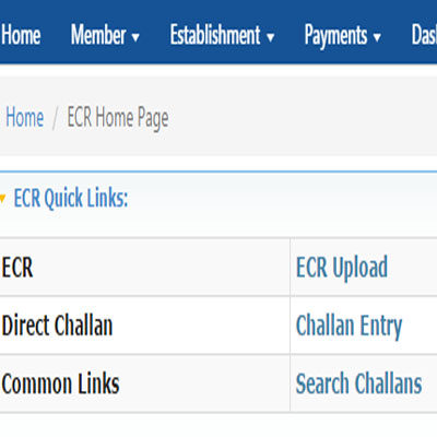 PF Monthly Challan